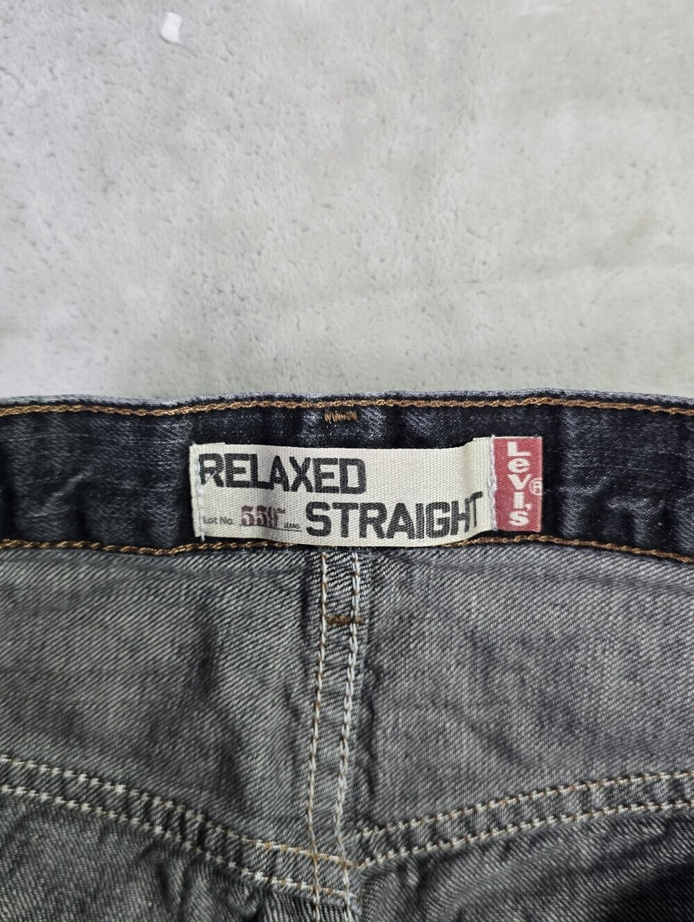 Levi's 559 Relaxed Straight Fit Jeans Men's 32x32 Black Wash Distressed Fade - Picture 6 of 11